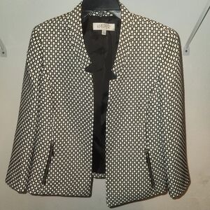 Vintage Kasper Black and White Open Womens Blazer 6